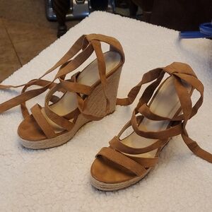 Forever 21 Brown Wedge Sandals